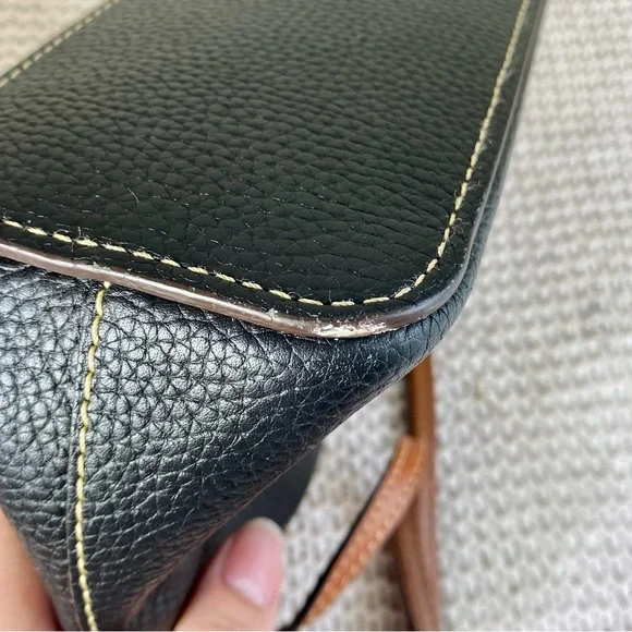 Dooney and Bourke Ruby Dome Black Leather Small Crossbody Bag - Picture 12 of 14